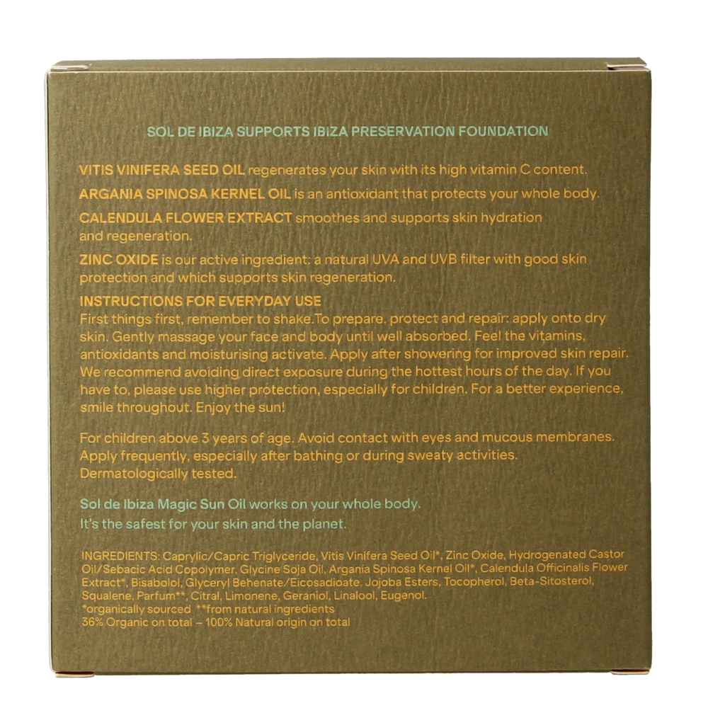 Sol De Ibiza Zonneolie beschermend & herstellend SPF15 bio 100.00 Milliliter