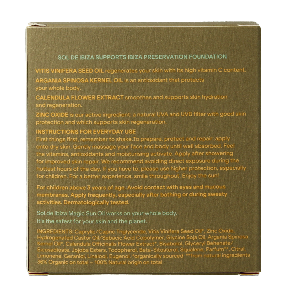 Sol De Ibiza Zonneolie beschermend & herstellend SPF15 bio 30.00 Milliliter