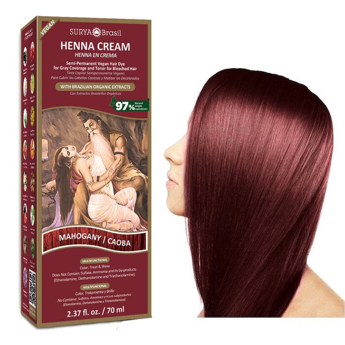 Surya Brasil Henna hair dye cream mahogany 70 Milliliter extra image