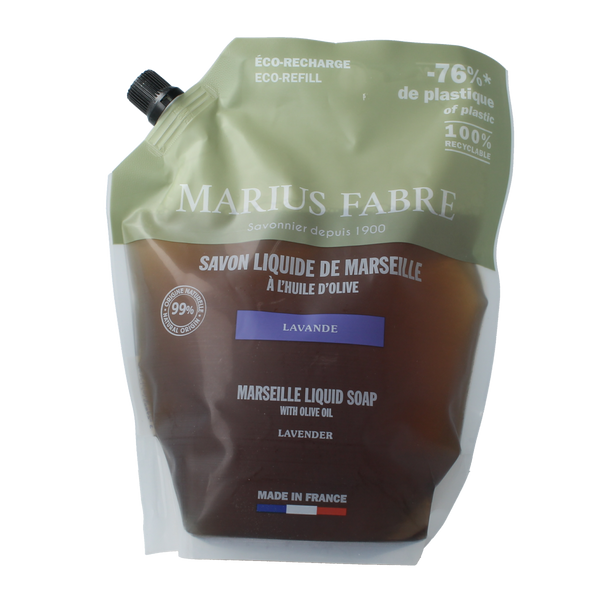 Marius Fabre Zeep lavendel navulling 1.00 Liter