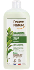 Douce Nature Shampoo glanzend haar met groene thee familie bio 1.00 Liter