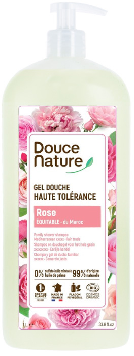 Douce Nature Douchegel hoge tolerantie roos uit Marokko bio 1.00 Liter
