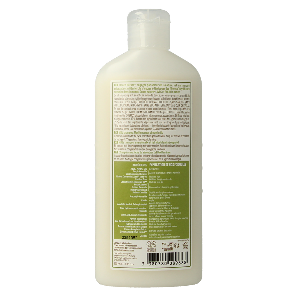 Douce Nature Shampoo normaal/droog haar amandelmelk bio 250.00 Milliliter