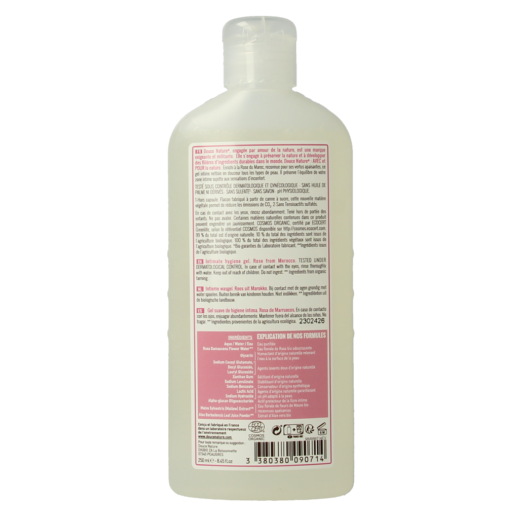 Douce Nature Natur intim intieme wasgel rose bio 250.00 Milliliter