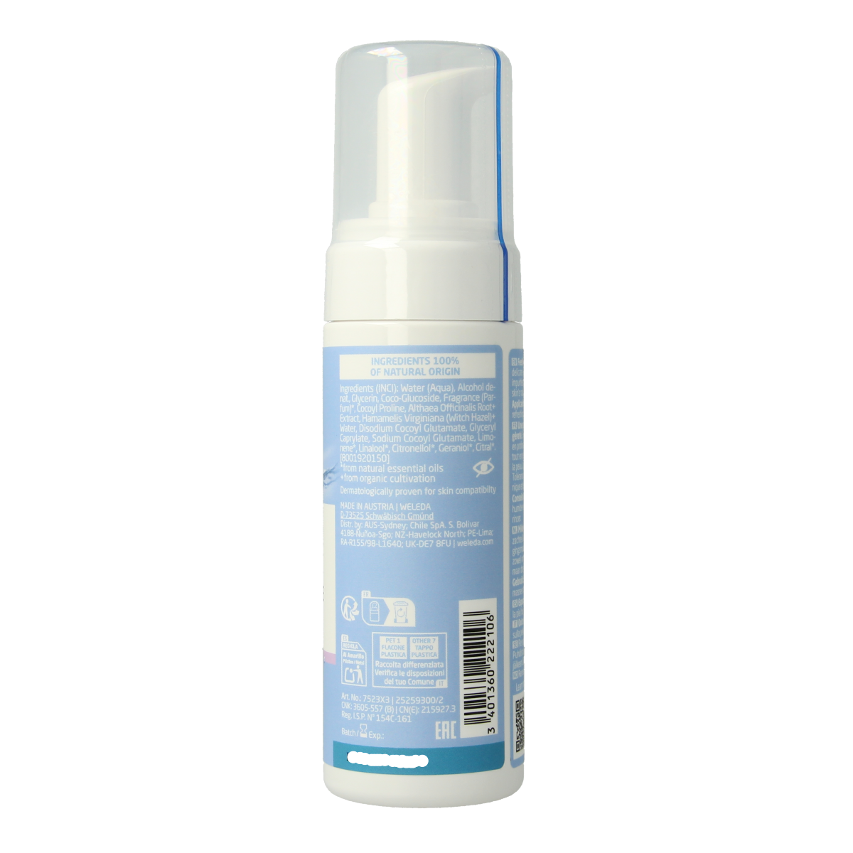 Weleda Reinigingsmousse mild bio 150.00 Milliliter