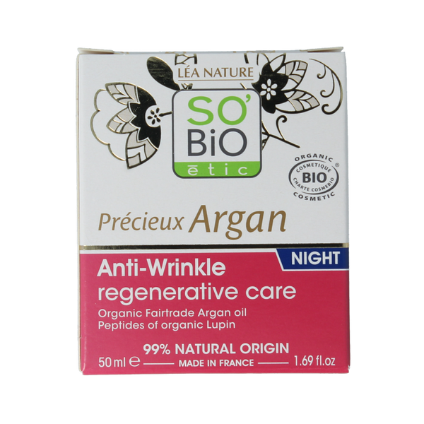So Bio Etic Nachtcreme moisturizing anti rimpel 50 Milliliter