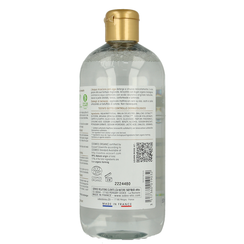 So Bio Etic Argan anti-aging micellar water 500.00 Milliliter