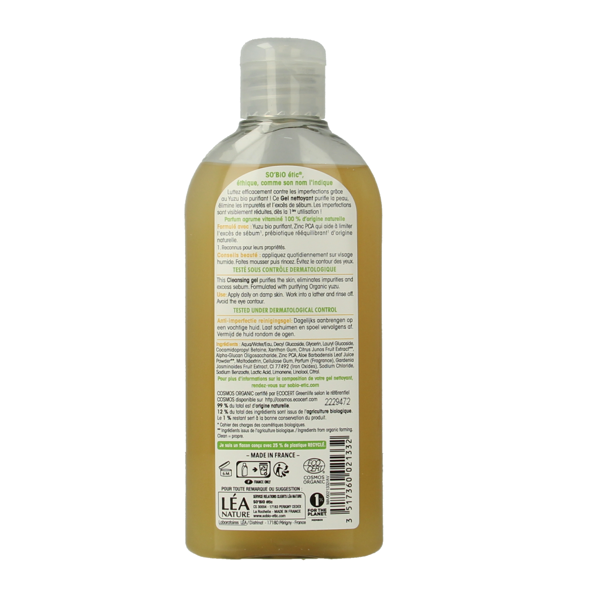 So Bio Etic Clean yuzu cleansing gel 200.00 Milliliter