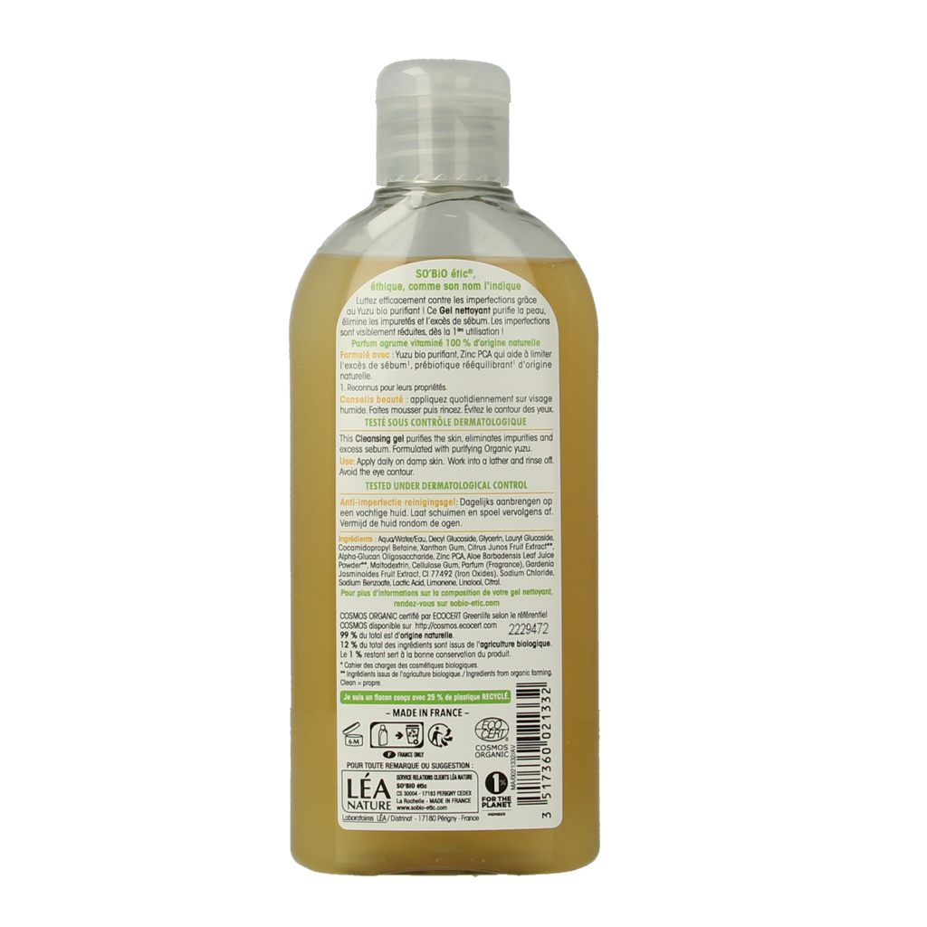 So Bio Etic Clean yuzu cleansing gel 200.00 Milliliter