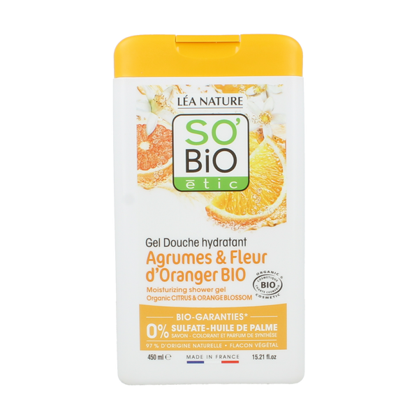 So Bio Etic Showergel citroen orange blossom 450.00 Milliliter