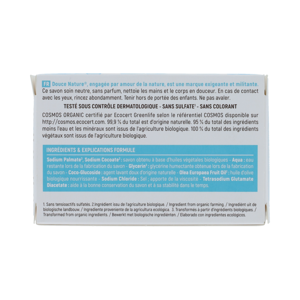 Douce Nature Unscented geurvrije zeep bar 100.00 Gram