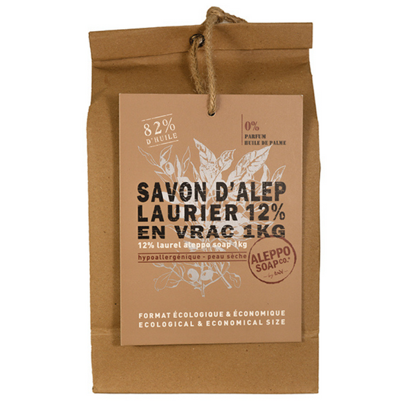 Aleppo Soap Co Zeep 12% laurier stukken 1 Kilogram