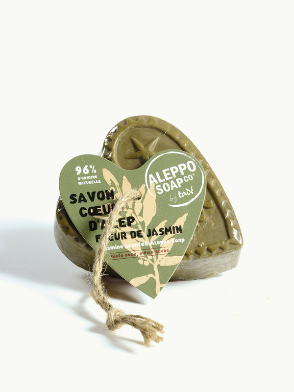 Aleppo Soap Co Savon d'Alep hart fleur de jasmin met touw 150.00 Gram