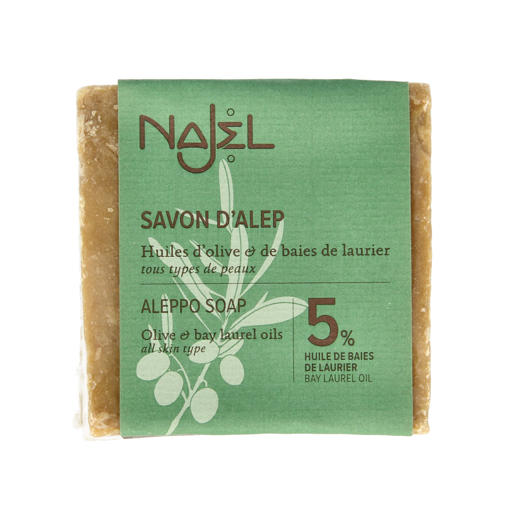 Najel Aleppo Aleppo olijf zeep 5% laurier 190.00 Gram