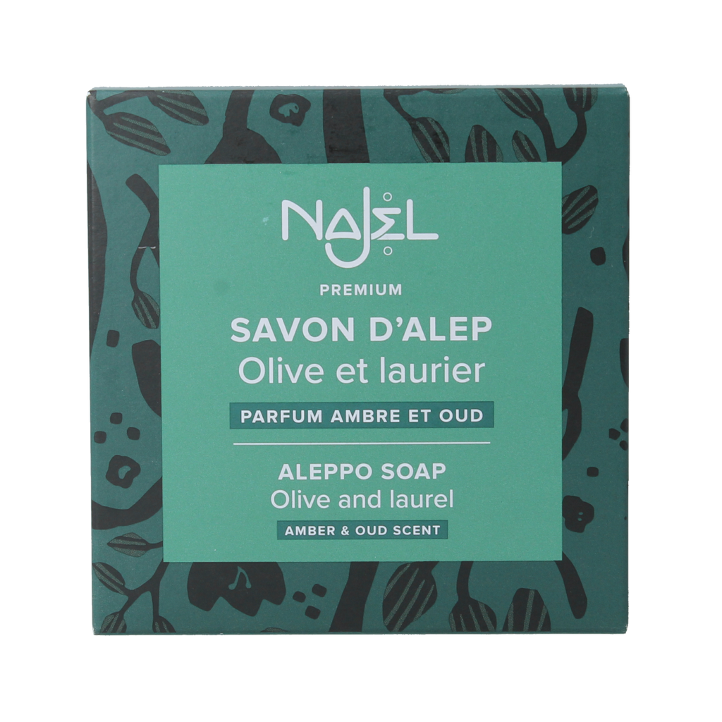 Najel Aleppo Aleppo zeep amber oud aroma aan koord 150.00 Gram