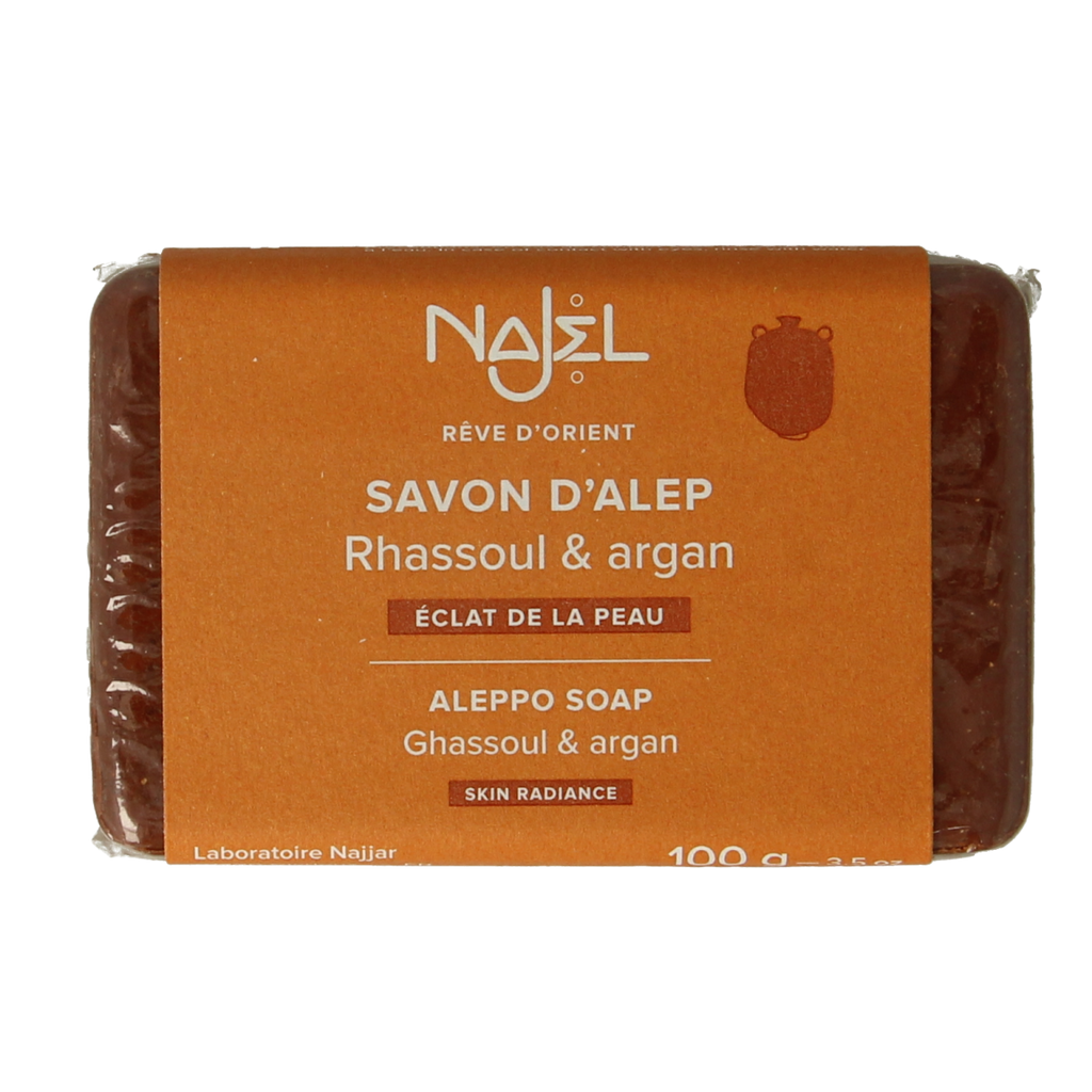 Najel Aleppo Aleppo zeep argan olie lava aarde 100.00 Gram