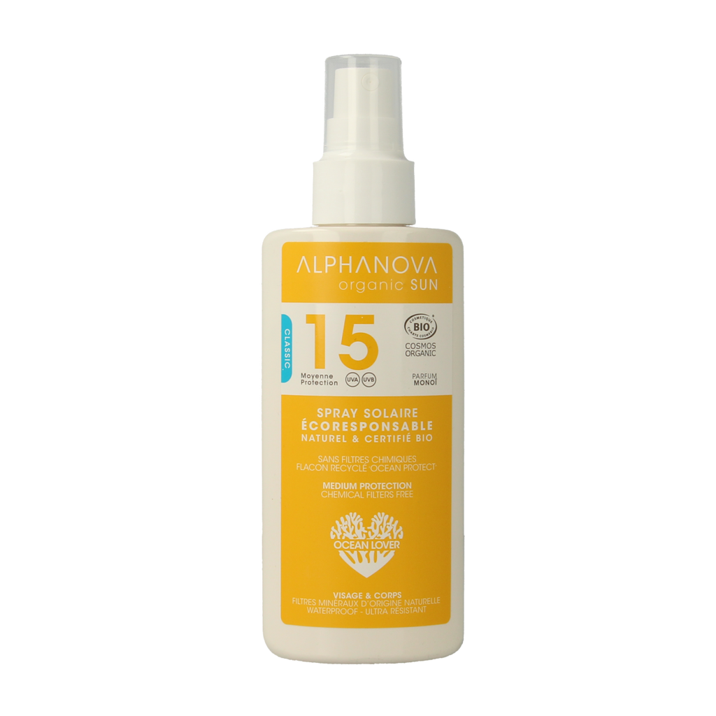 Alphanova Sun Sun bio spray SPF15 vegan 125.00 Milliliter