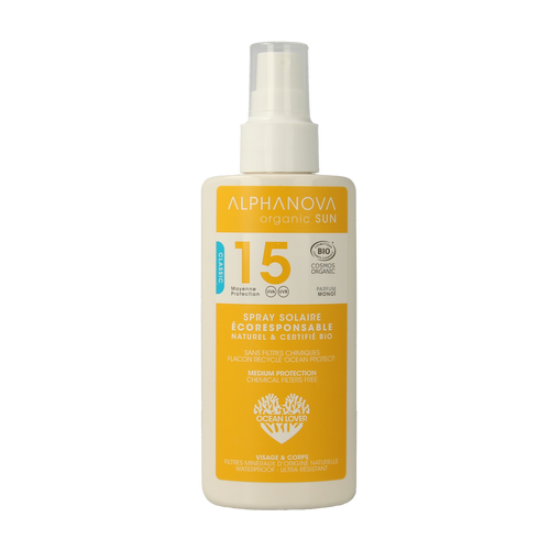 Alphanova Sun Sun bio spray SPF15 vegan 125.00 Milliliter