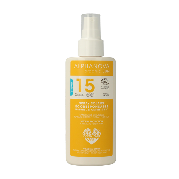 Alphanova Sun Sun bio spray SPF15 vegan 125.00 Milliliter