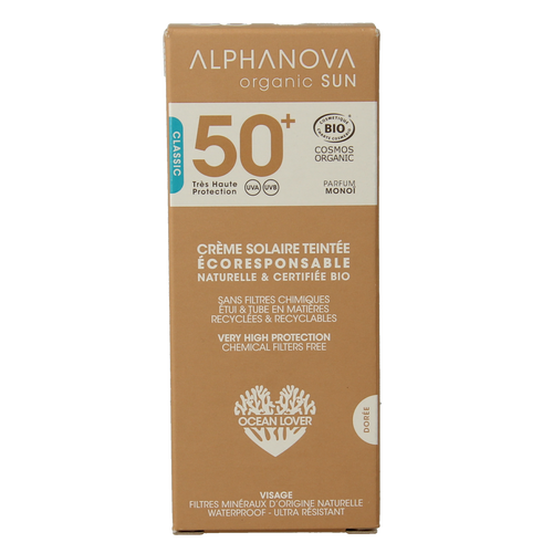 Alphanova Sun Sun bio tinted sunscreen cream golden SPF50+ 50.00 Gram