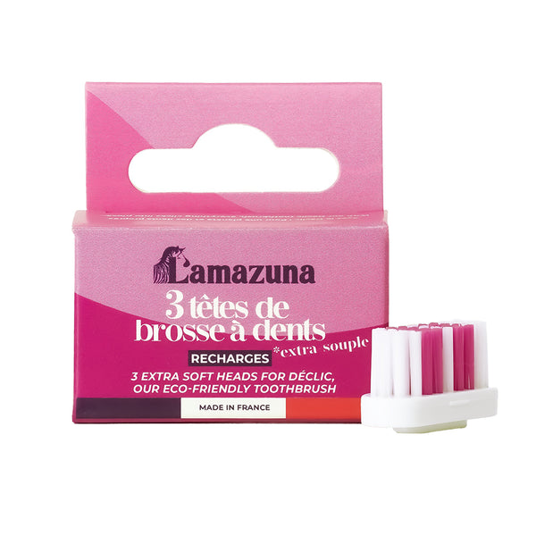 Lamazuna Set of 3 toothbrush heads XS 1.00 Stuks