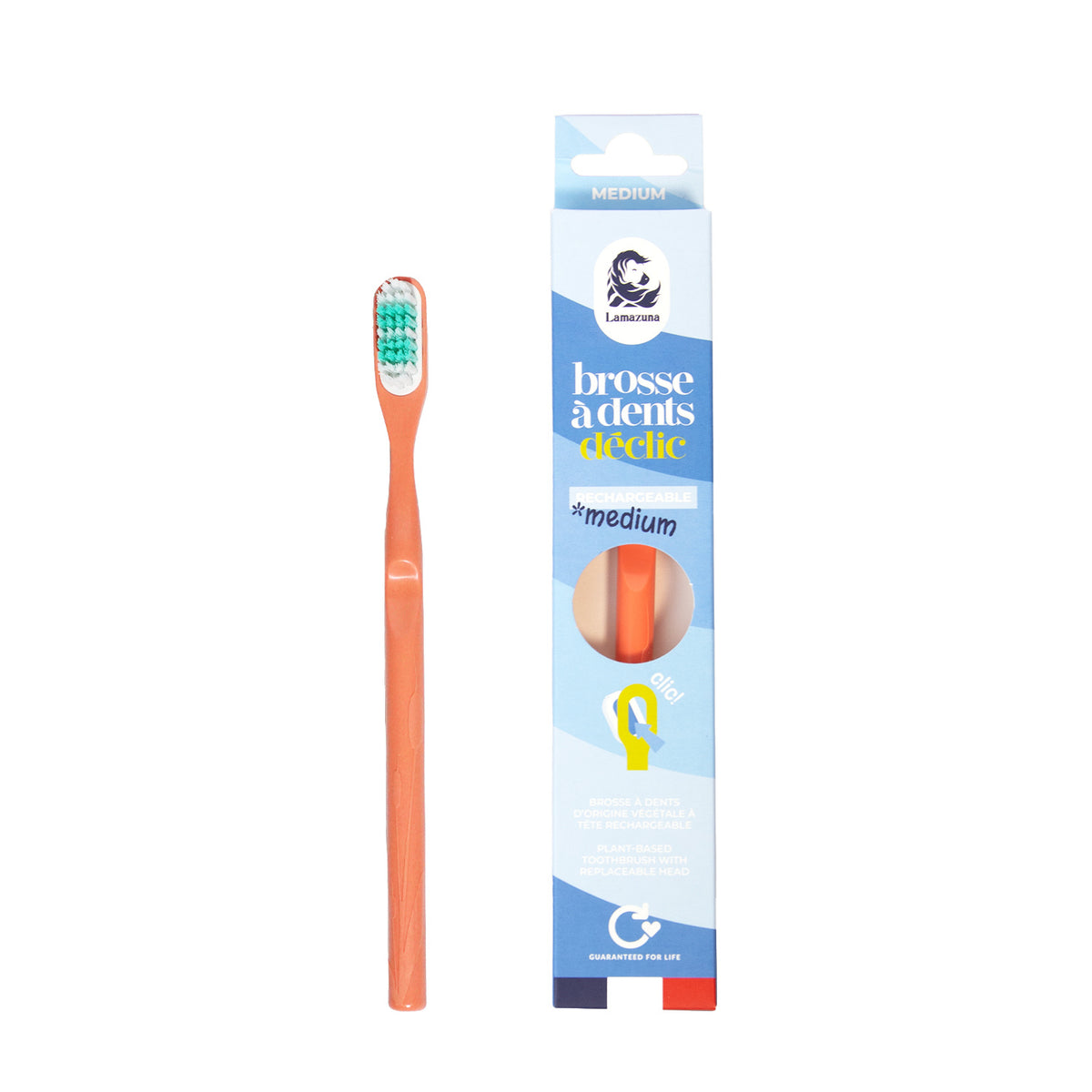 Lamazuna Toothbrush medium coral 1.00 Stuks