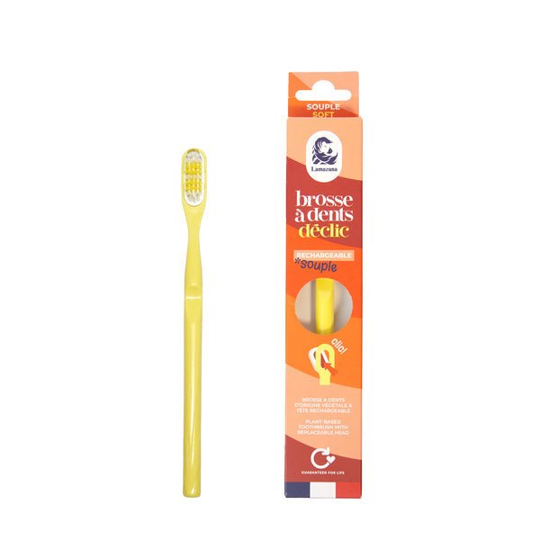 Lamazuna Toothbrush soft mimosa yellow 1.00 Stuks