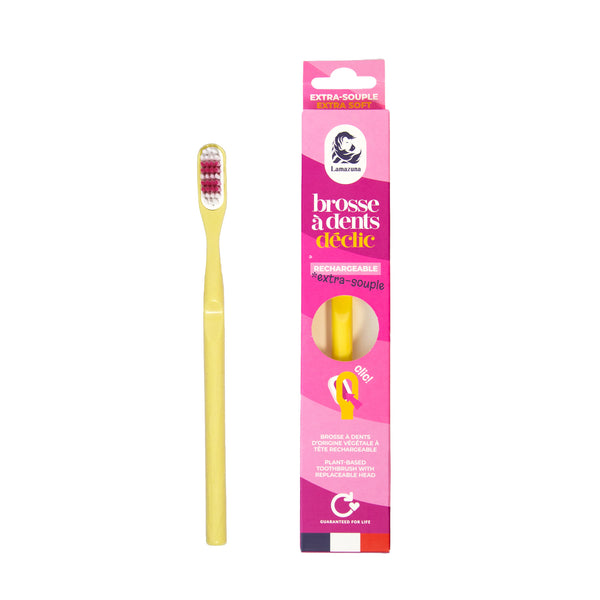 Lamazuna Toothbrush extra soft mimosa yellow 1.00 Stuks