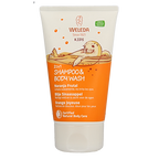 Weleda Kids 2-in-1 shampoo & bodywash blije sinaasappel 150 Milliliter