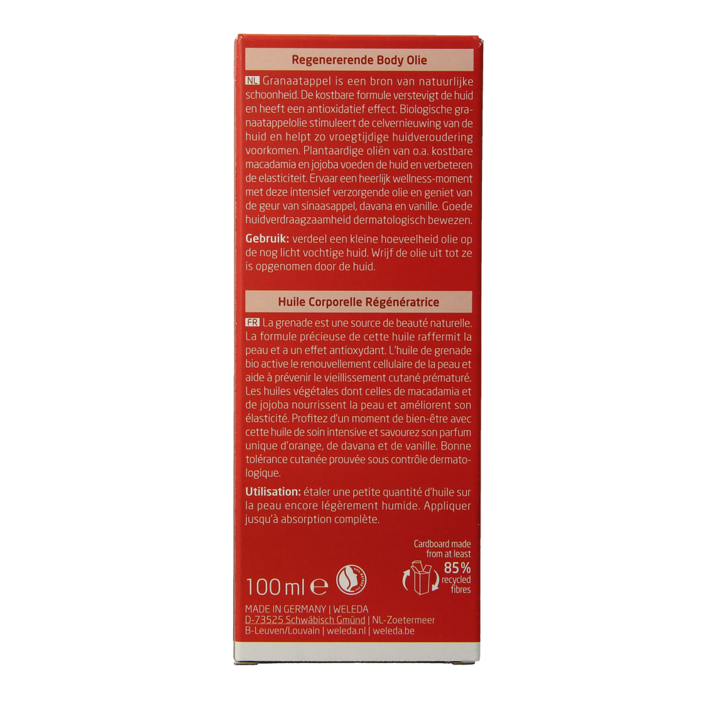 Weleda Granaatappel regenererende body olie 100.00 Milliliter