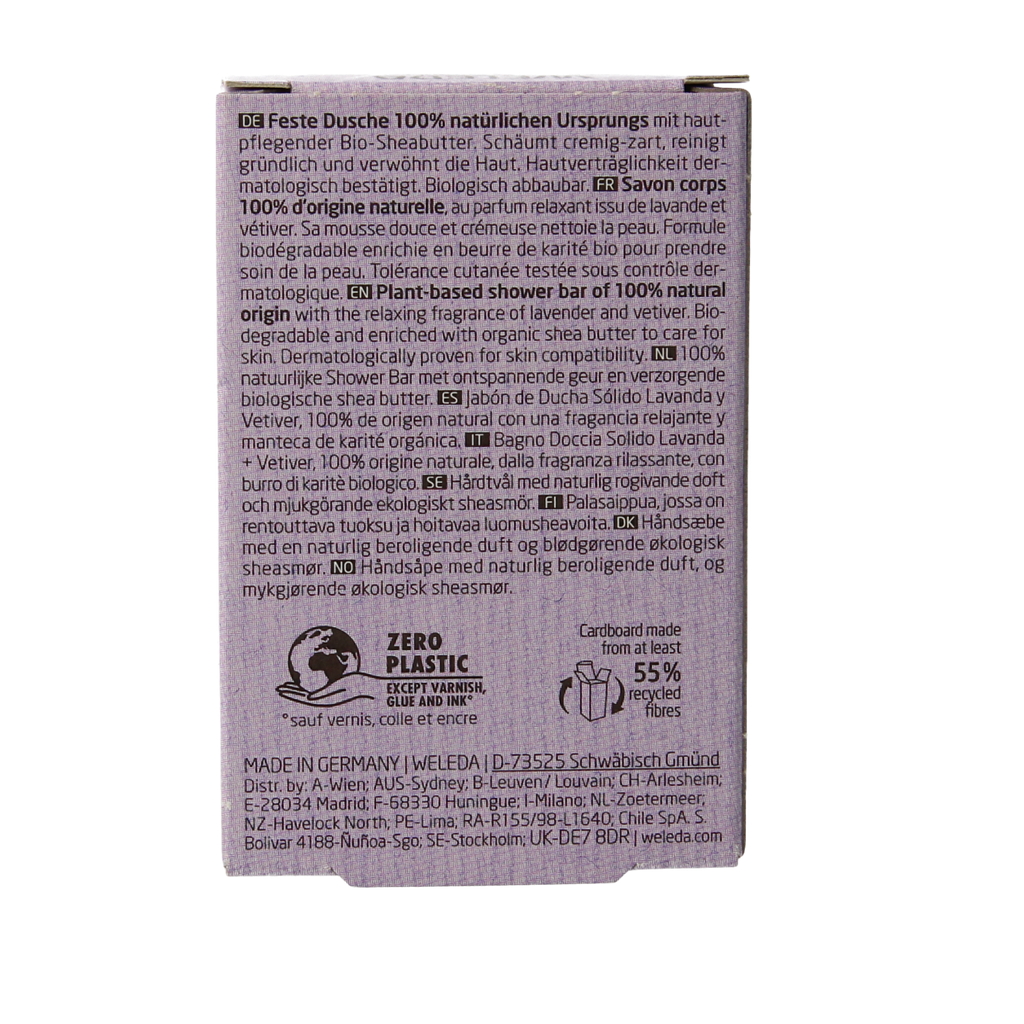 Weleda Shower bar lavender + vetiver 75.00 Gram