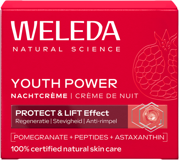 Weleda Youth power nachtcreme granaatappel astaxanthine 40.00 Milliliter