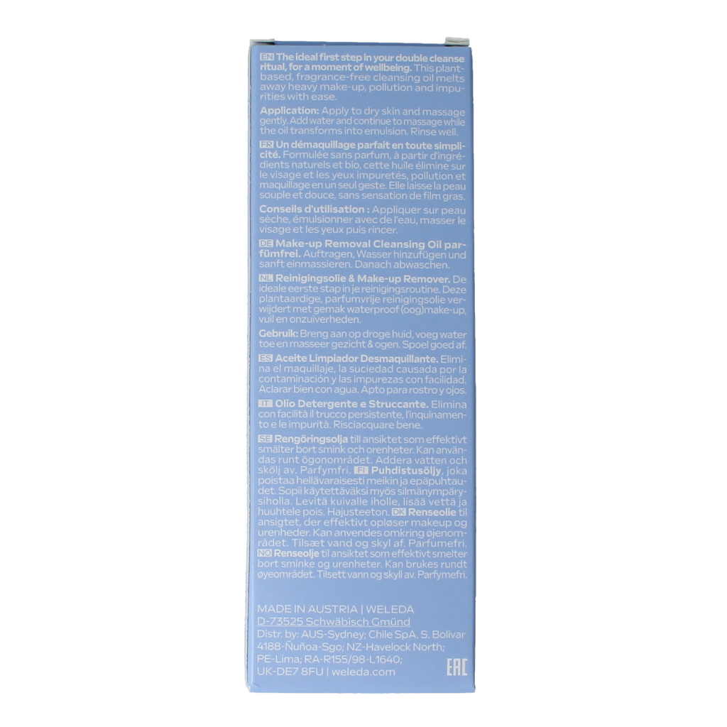 Weleda Reinigingsolie & make up remover 150.00 Milliliter