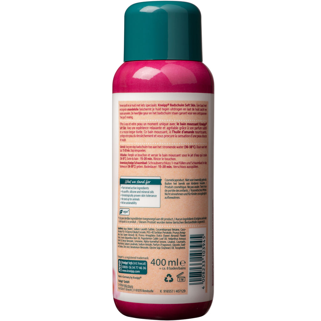 Kneipp Soft skin badschuim amandelbloesem 400.00 Milliliter