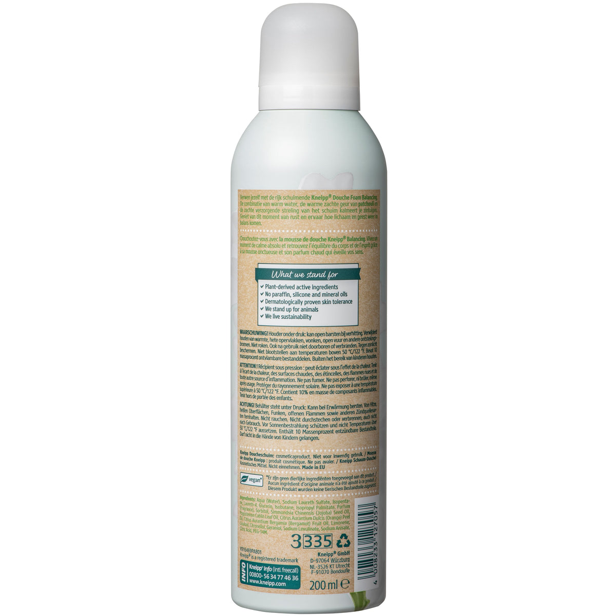Kneipp Douche foam balancing patchouli 200.00 Milliliter