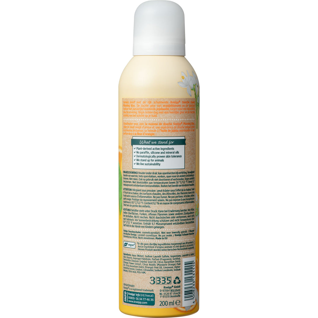 Kneipp Morning kiss douche foam oranjebloesem jojobaolie 200.00 Milliliter