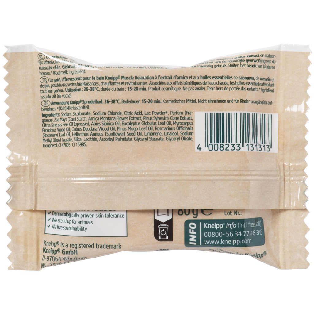 Kneipp Badbruistablet muclse relaxation arnica  80.00 Gram