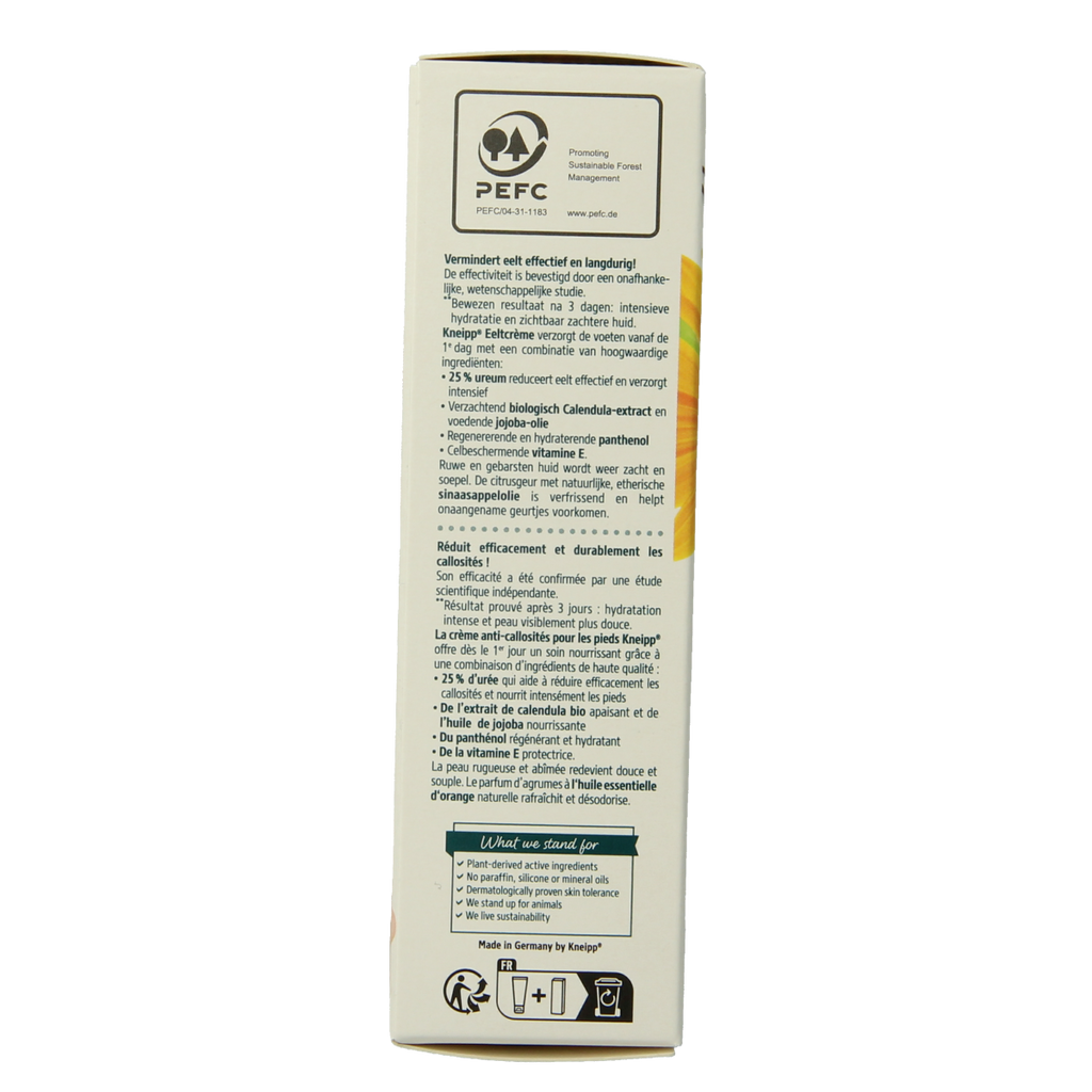 Kneipp Foot care eeltcreme calendula sinaasappelolie 50.00 Milliliter