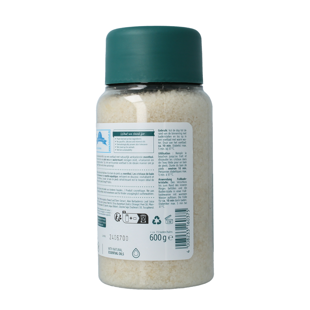 Kneipp Foot care voetbadkristal cooling aloe vera watermu 600.00 Gram