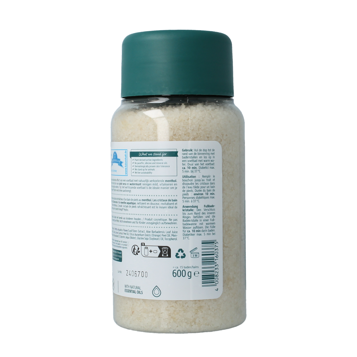 Kneipp Foot care voetbadkristal cooling aloe vera watermu 600.00 Gram