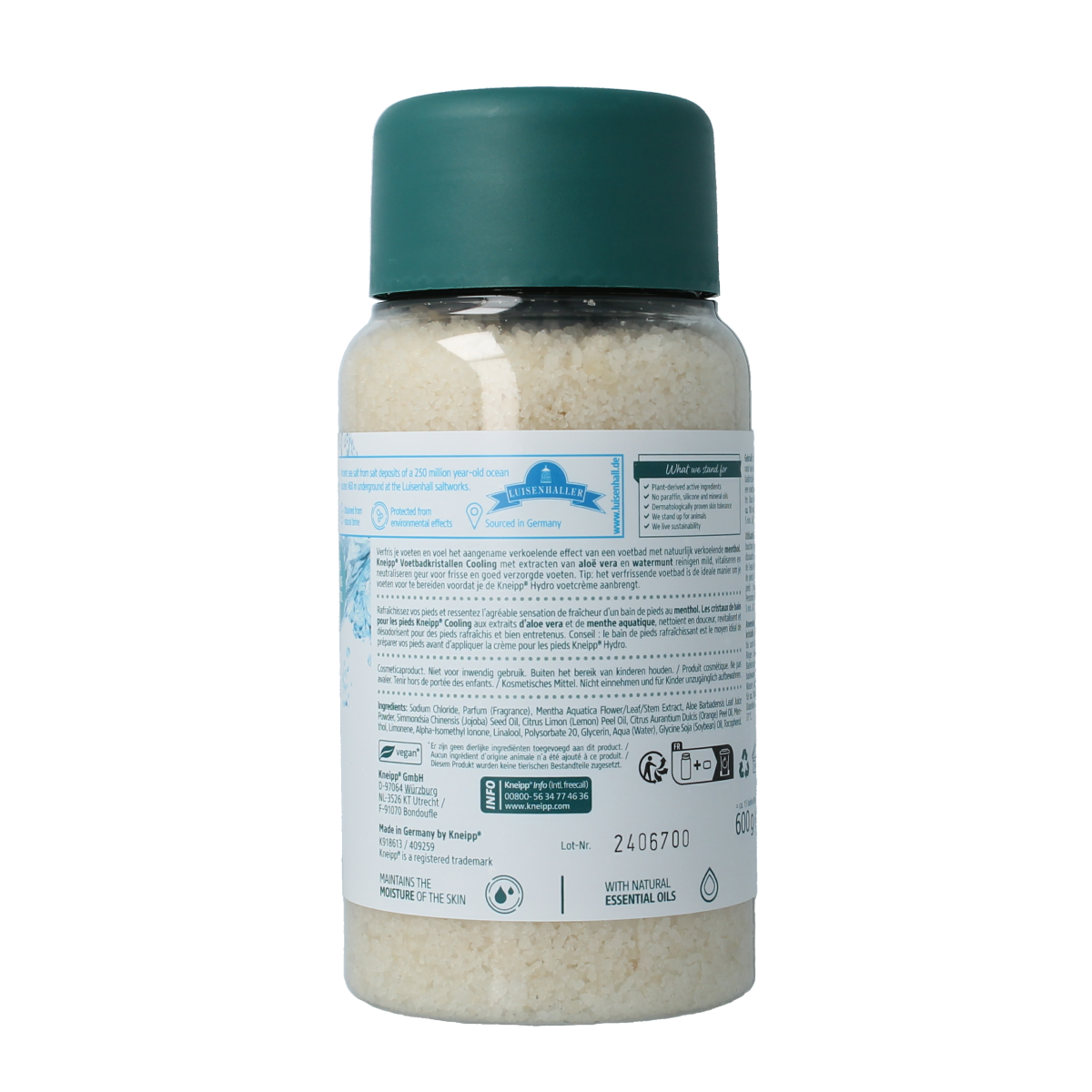 Kneipp Foot care voetbadkristal cooling aloe vera watermu 600.00 Gram