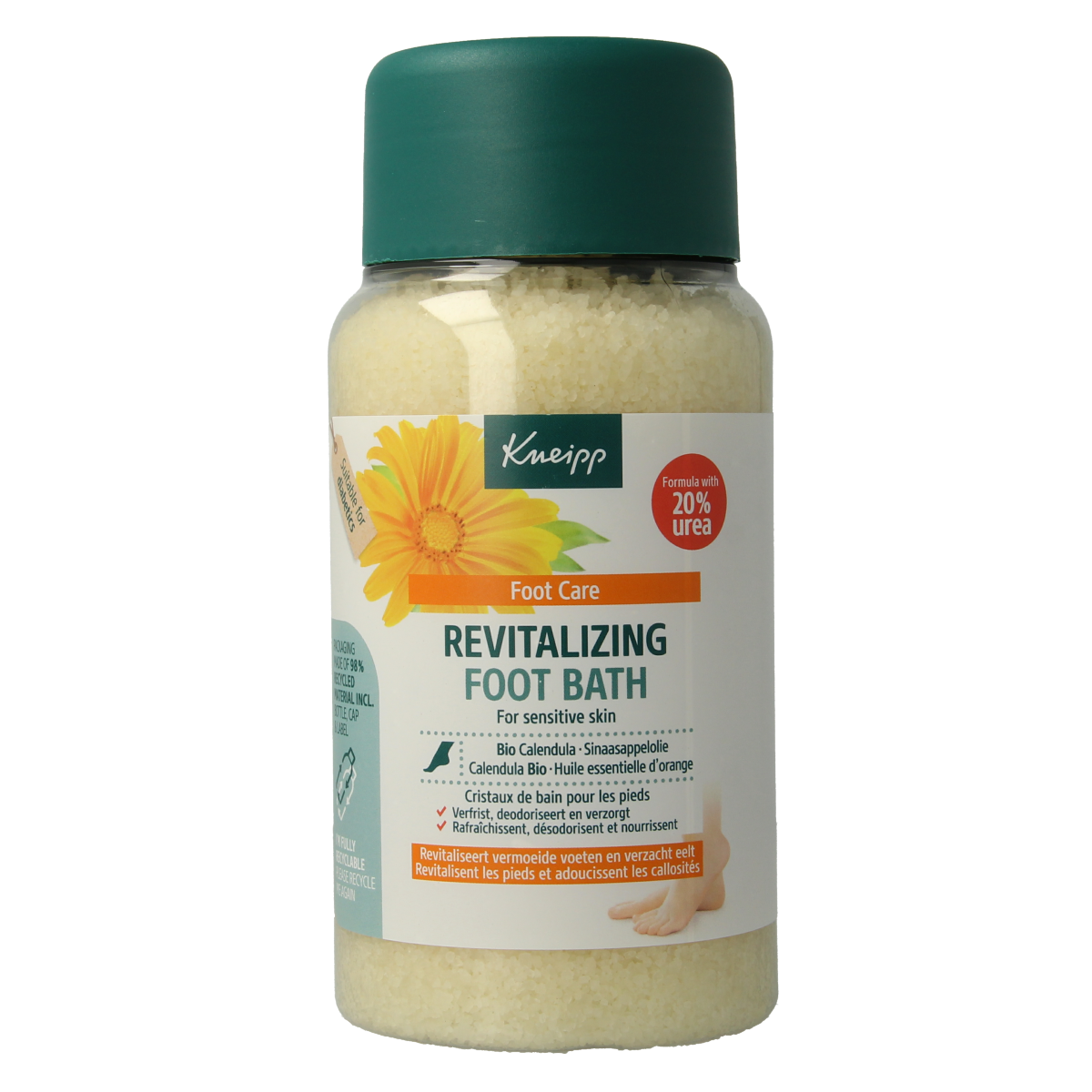 Kneipp Foot care voetbadkristal vitalizing calendula sina 600.00 Gram
