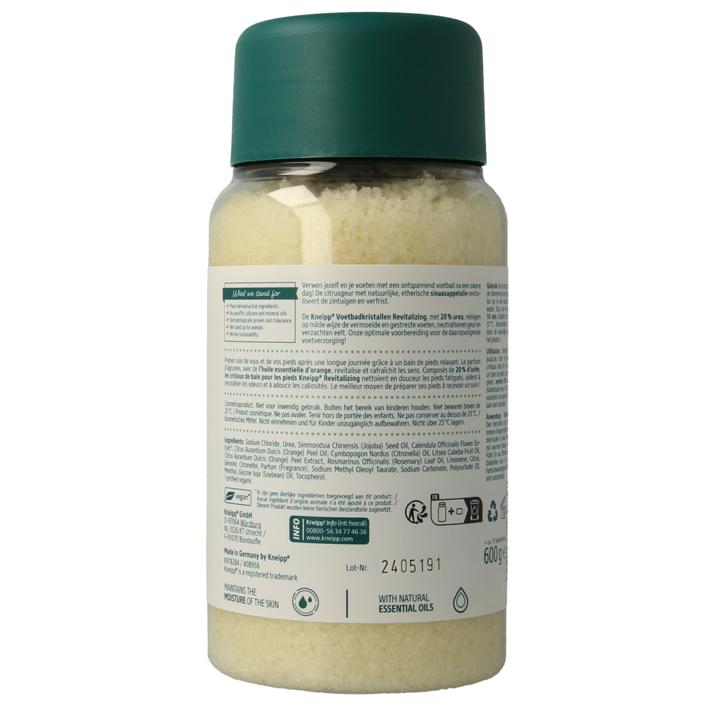 Kneipp Foot care voetbadkristal vitalizing calendula sina 600.00 Gram