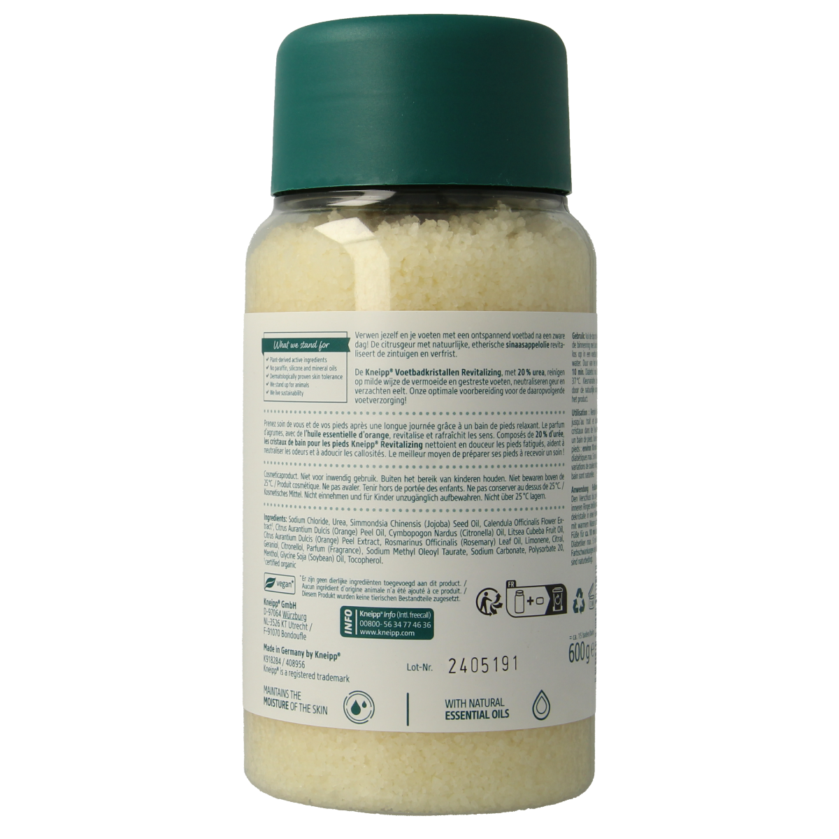 Kneipp Foot care voetbadkristal vitalizing calendula sina 600.00 Gram