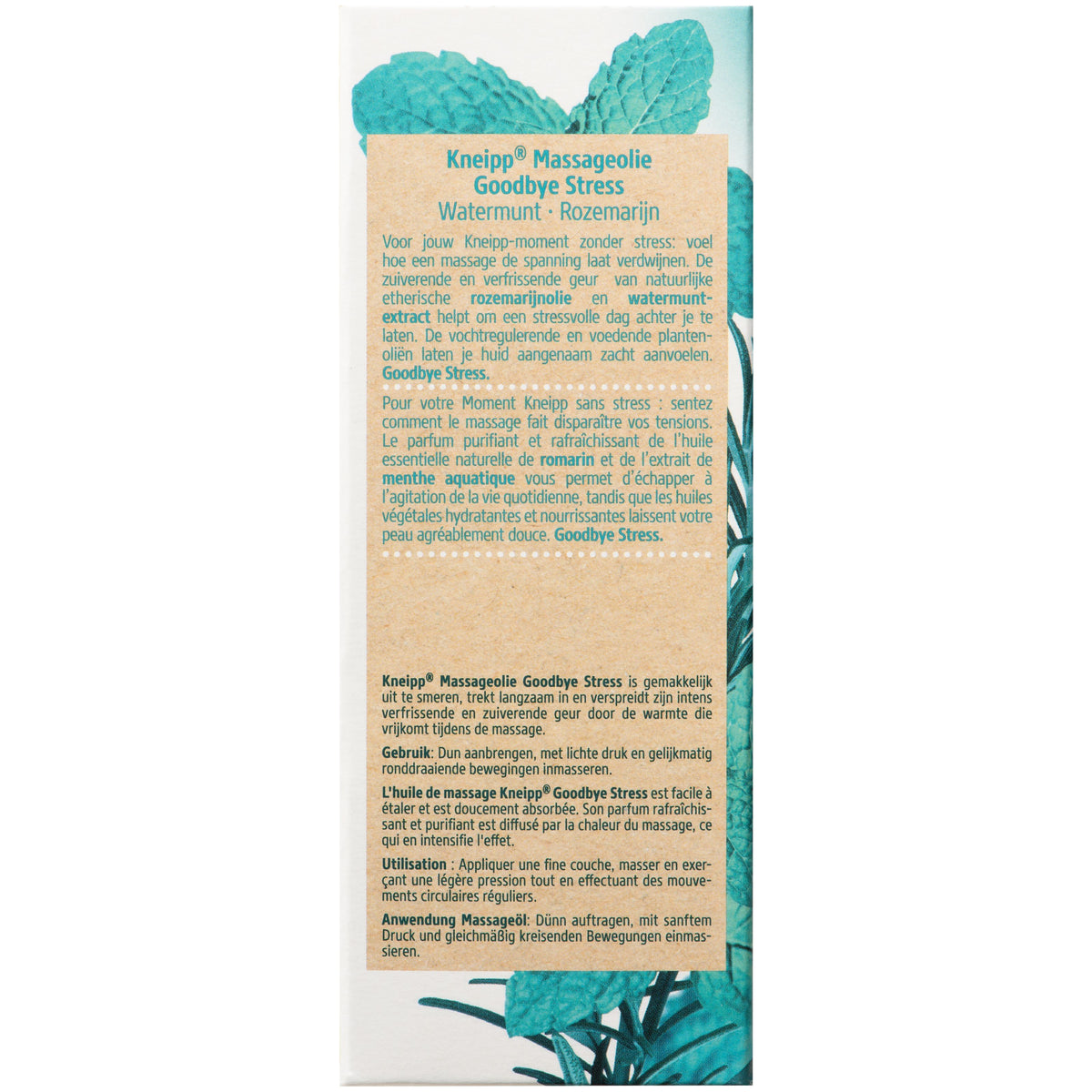 Kneipp Goodbye stress massageolie 100.00 Milliliter