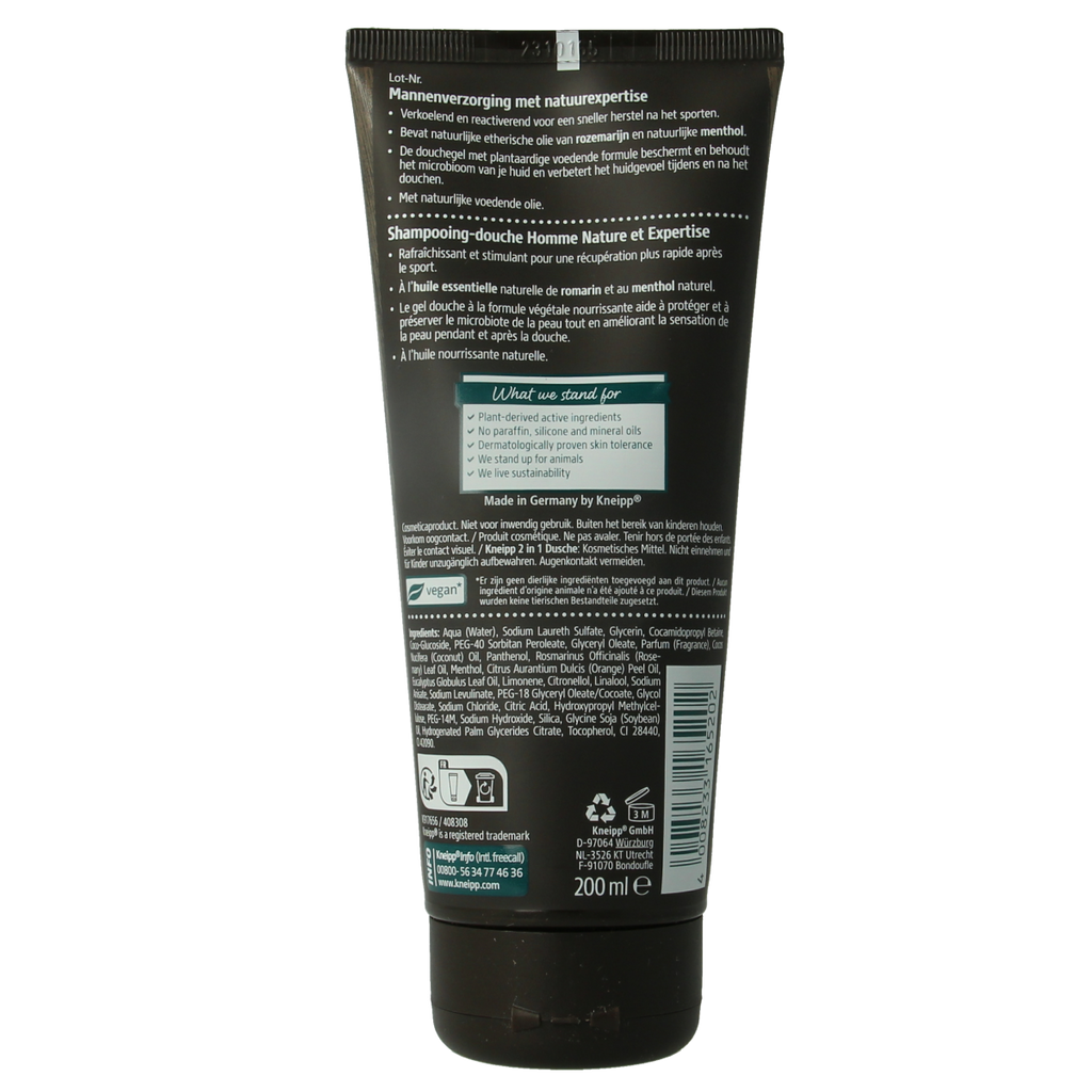 Kneipp Men body & hair 2-in-1 douche sport 200.00 Milliliter