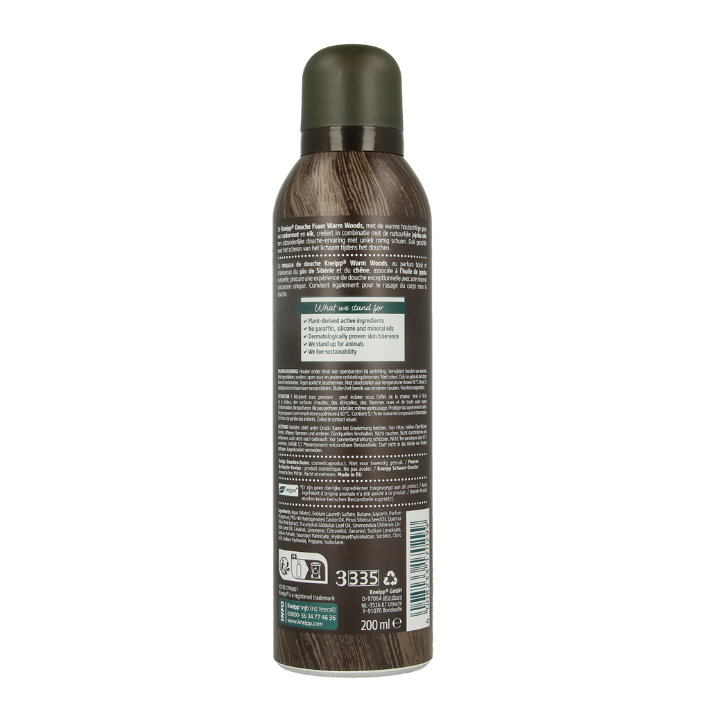Kneipp Men warm woods douche foam cedernoot 200.00 Milliliter