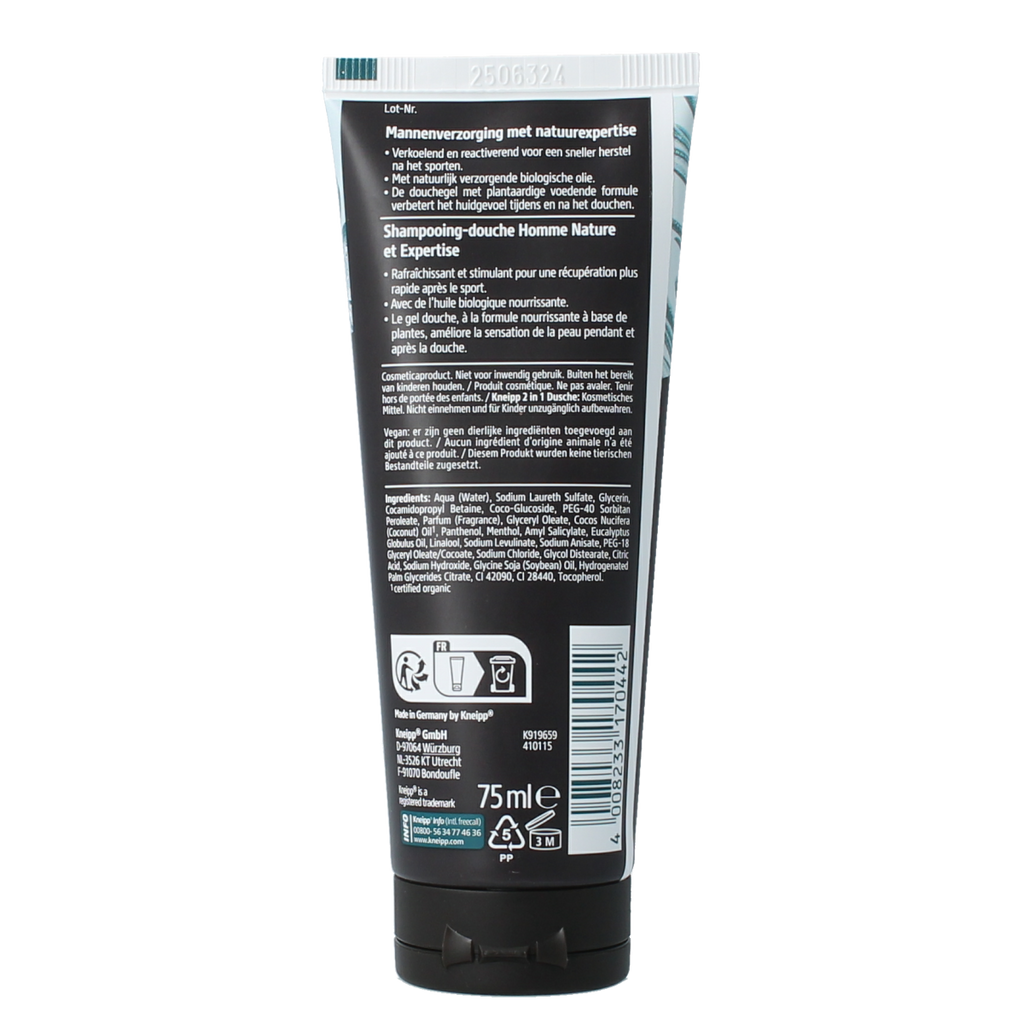 Kneipp Douche men 2 in 1 sport mini 75.00 Milliliter