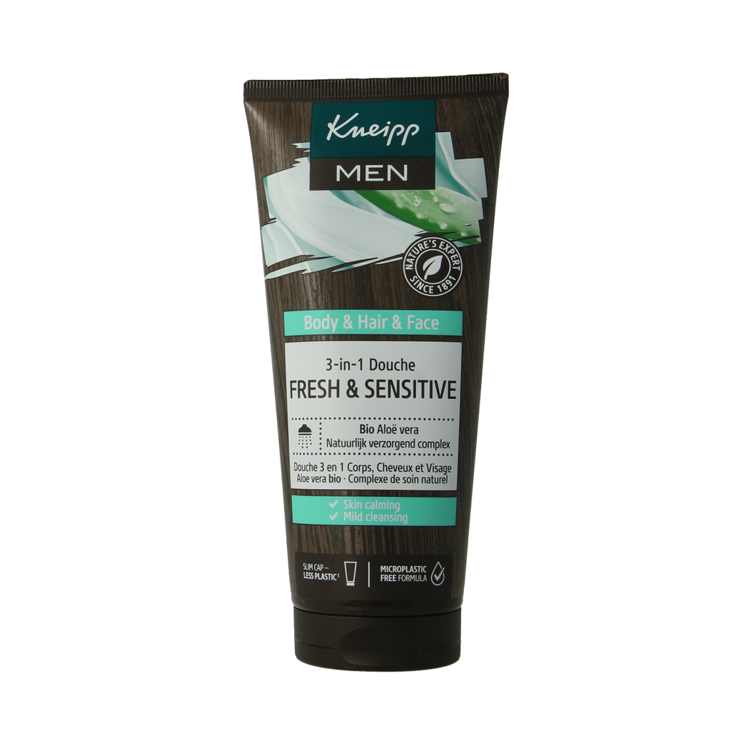 Kneipp Men douche 3 in 1 fresh & sensitive 200.00 Milliliter