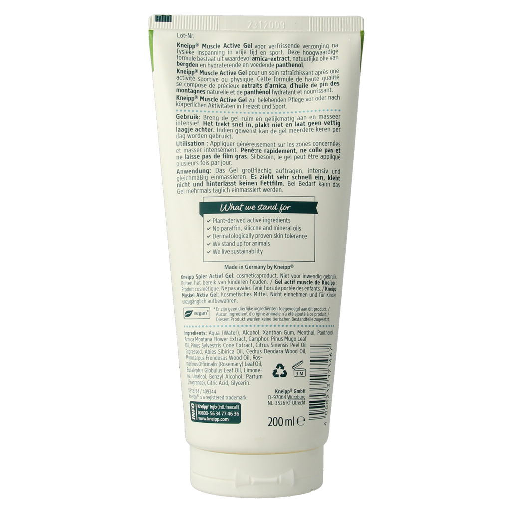 Kneipp Arnica muscle active gel 200.00 Milliliter